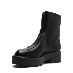 Farrah Leather Bootie in Black