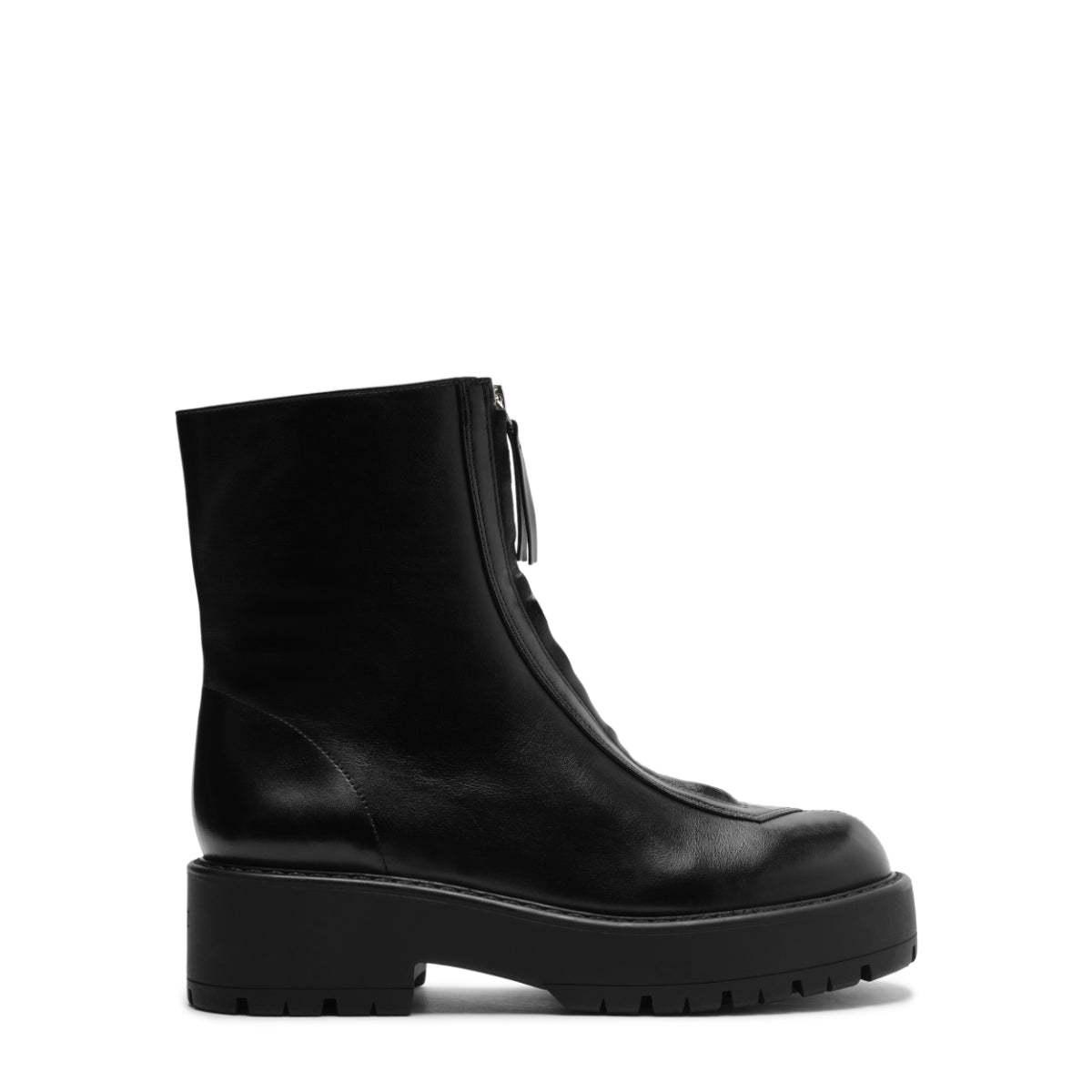 Farrah Leather Bootie in Black