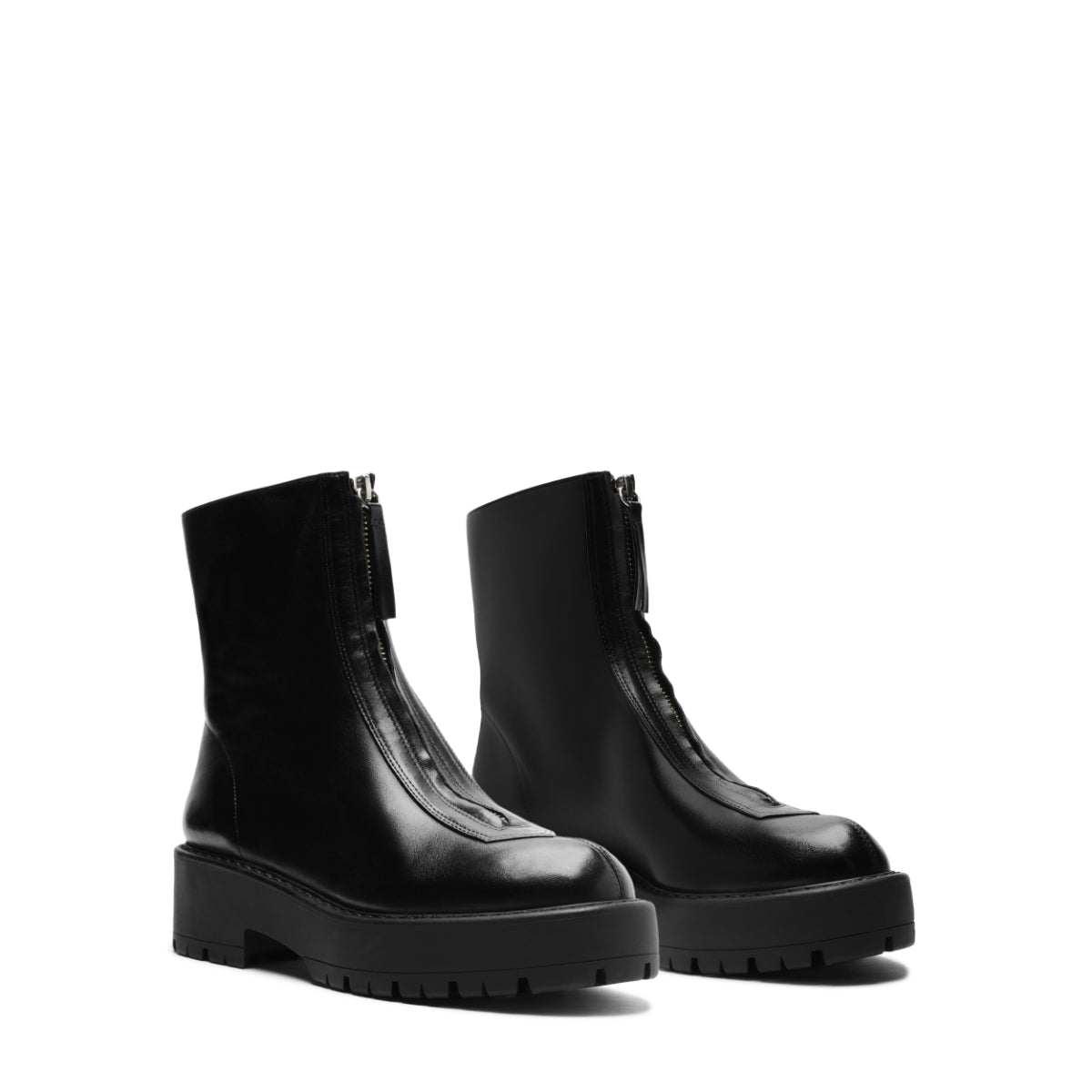Farrah Leather Bootie in Black