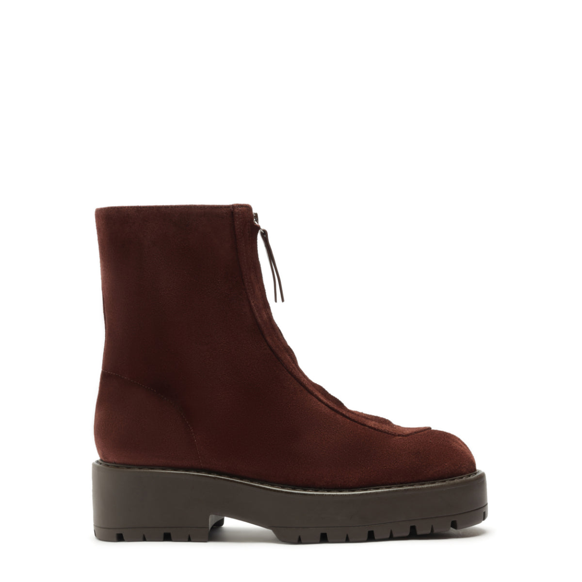 Farrah Leather Bootie in Root Brown
