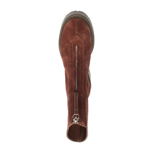 Farrah Leather Bootie in Root Brown