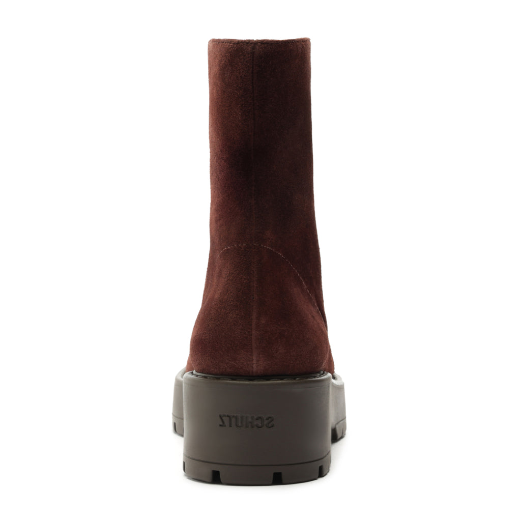 Farrah Leather Bootie in Root Brown