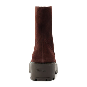 Farrah Leather Bootie in Root Brown