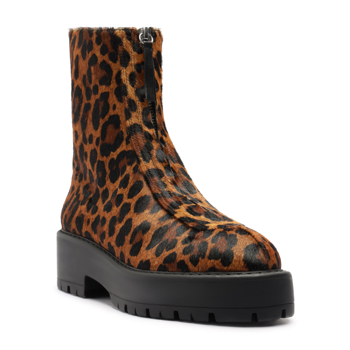 Farrah Hair Calf Bootie in Leopard