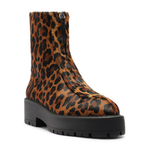 Farrah Hair Calf Bootie in Leopard