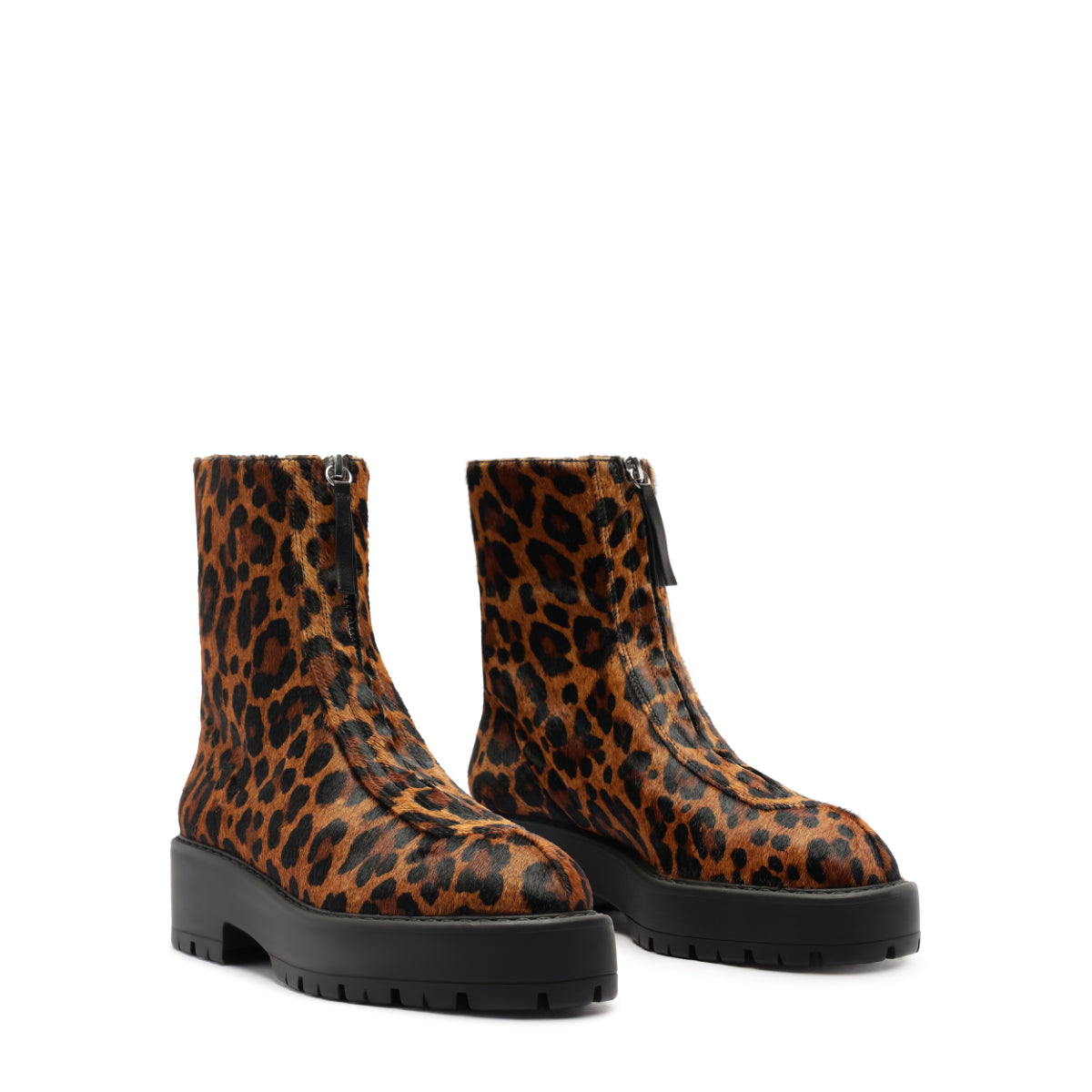Farrah Hair Calf Bootie in Leopard