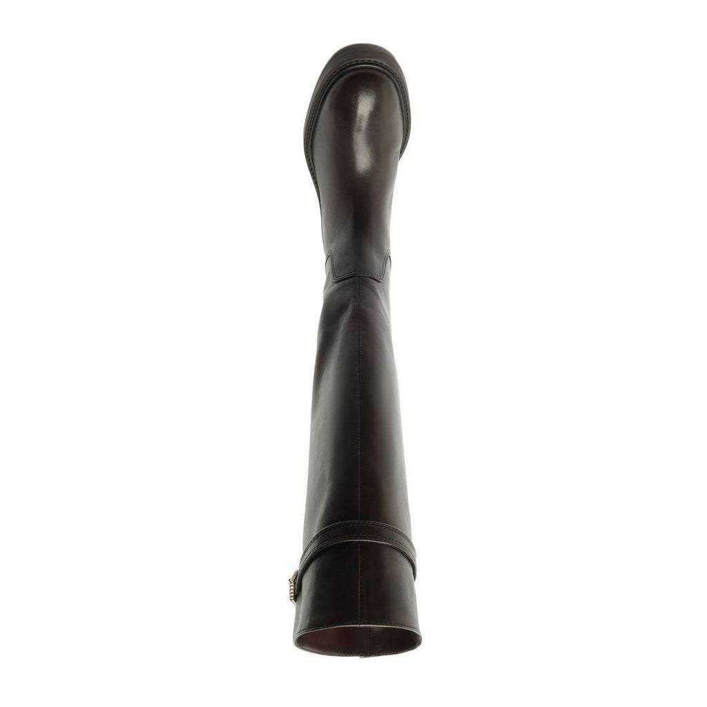 Bianca Leather Boot in Maplewood