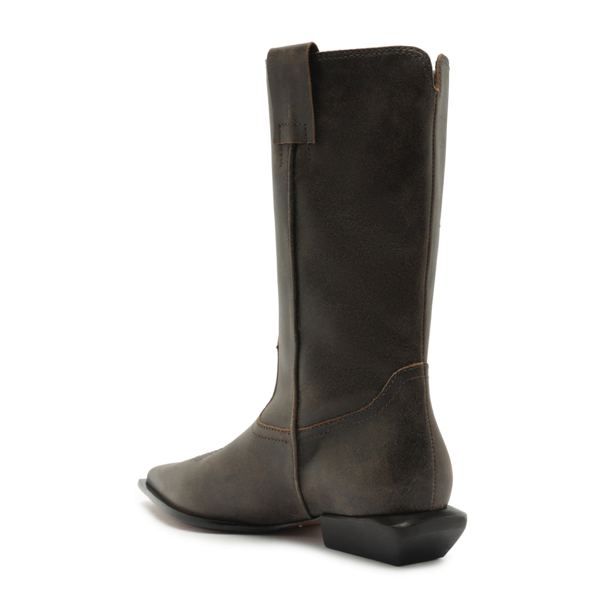 Ashley Leather Bootie in Black