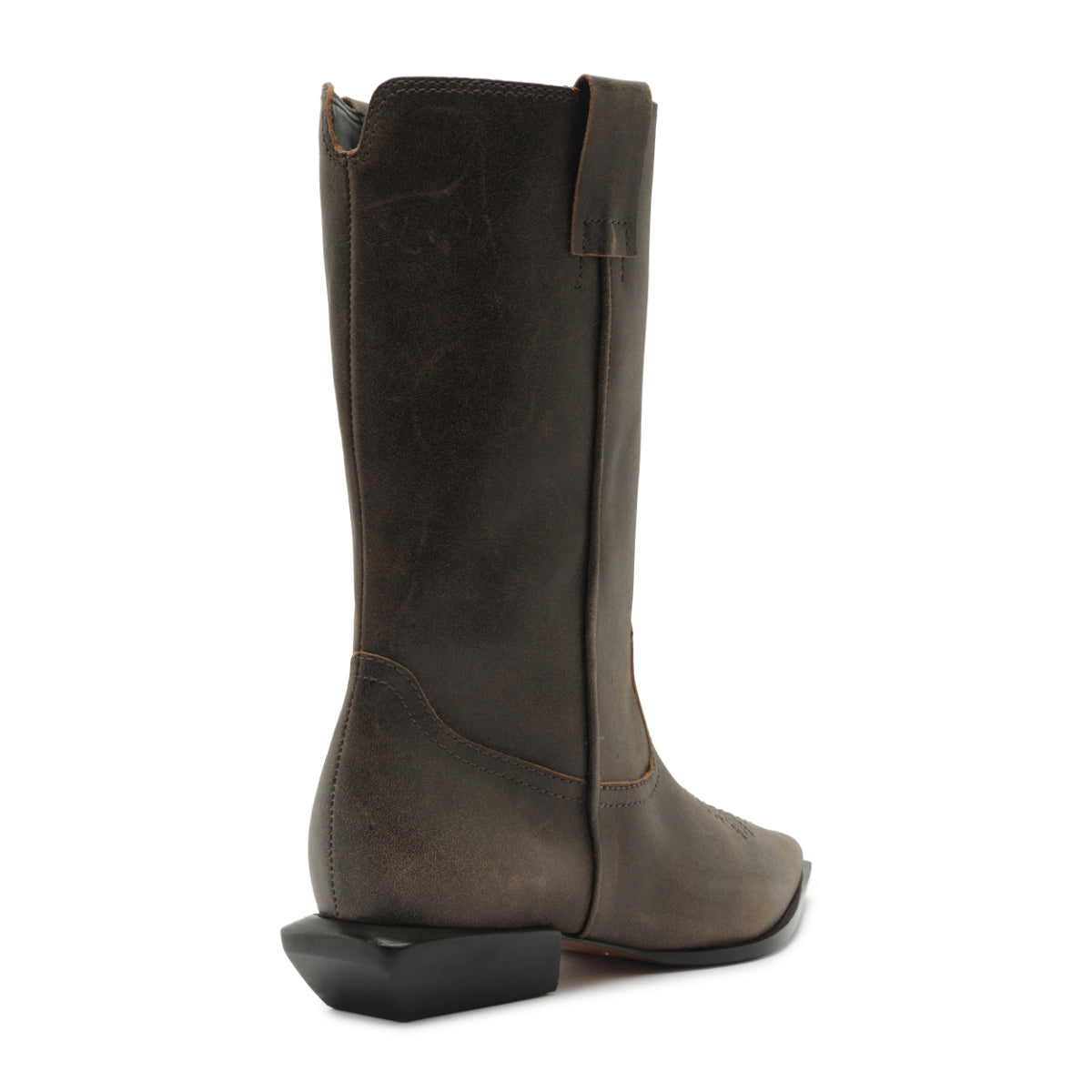 Ashley Leather Bootie in Black