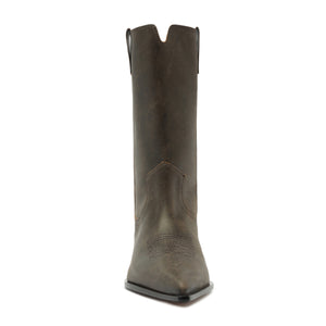 Ashley Leather Bootie in Black