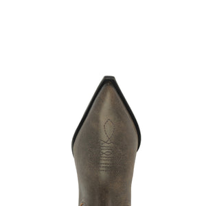 Ashley Leather Bootie in Black
