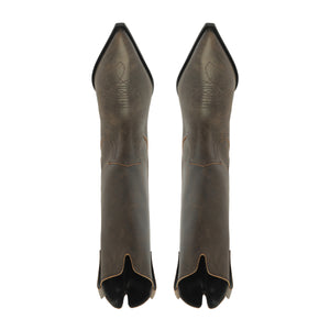 Ashley Leather Bootie in Black