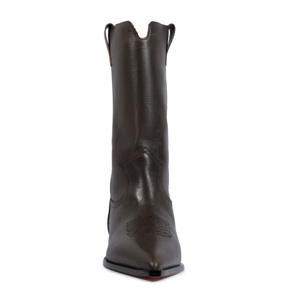 Ashley Leather Bootie in Root Brown