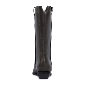 Ashley Leather Bootie in Root Brown