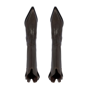 Ashley Leather Bootie in Root Brown