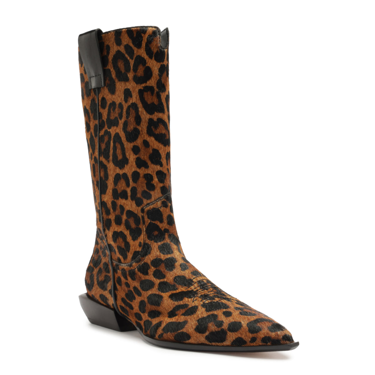 Ashley Hair Calf Bootie in Leopard