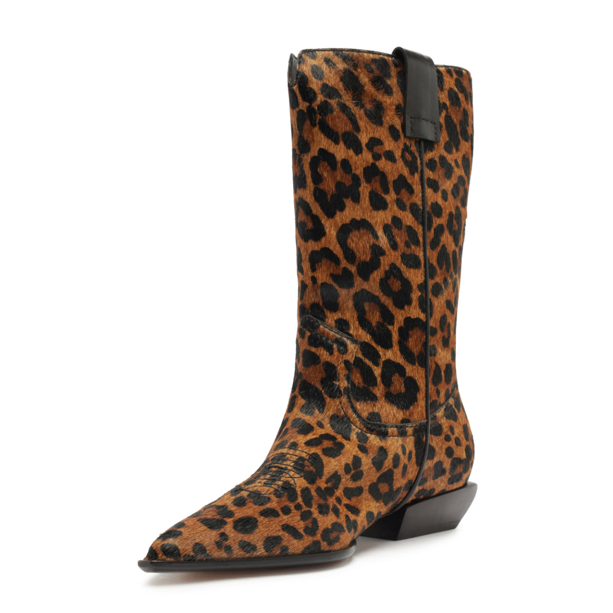Ashley Hair Calf Bootie in Leopard