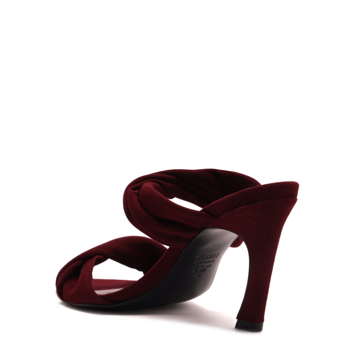 Meline Mule Suede Sandal in Vino