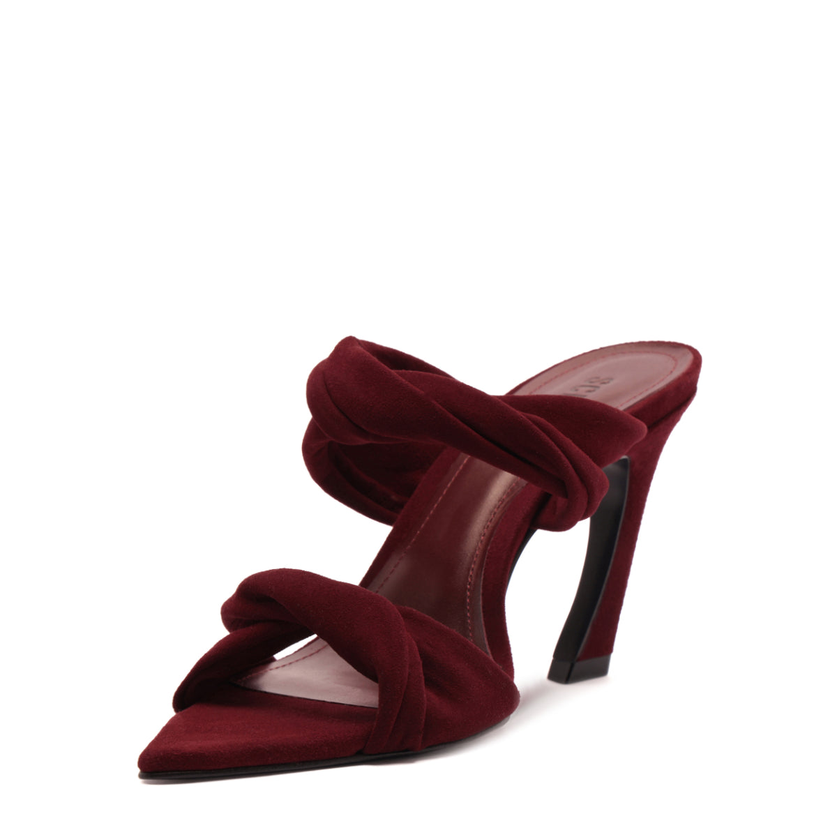 Meline Mule Suede Sandal in Vino