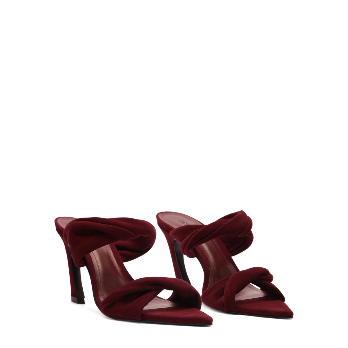 Meline Mule Suede Sandal in Vino