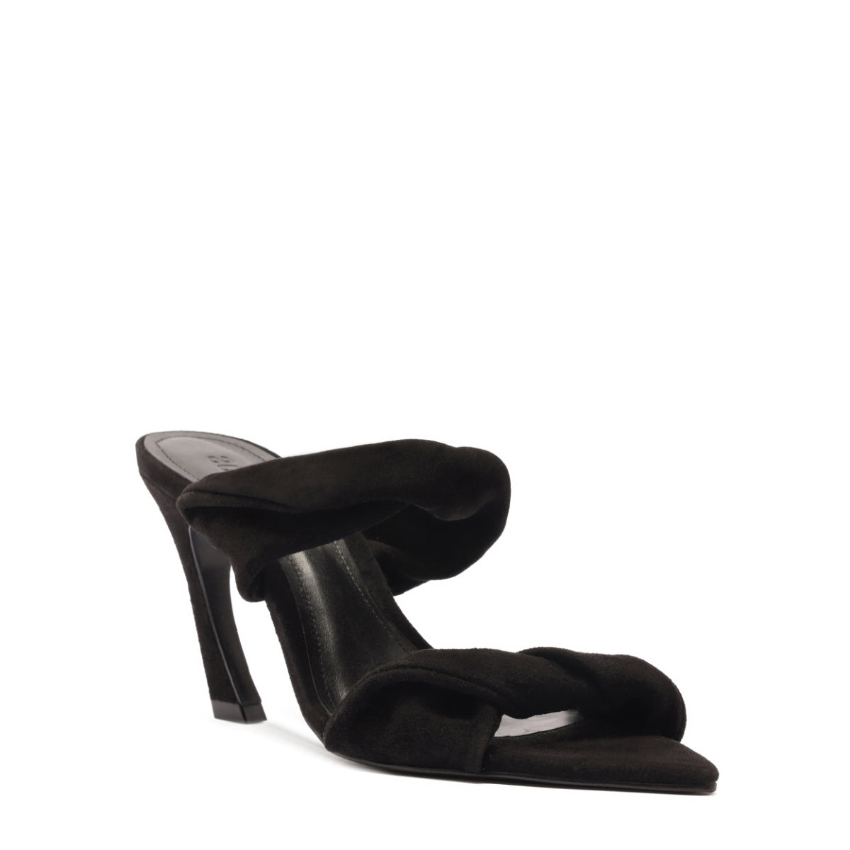 Meline Mule Suede Sandal in Black