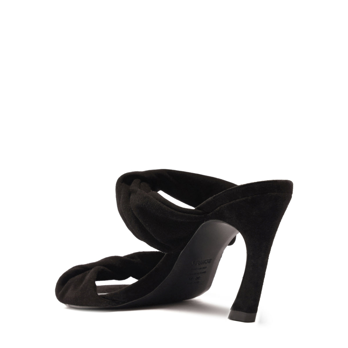 Meline Mule Suede Sandal in Black