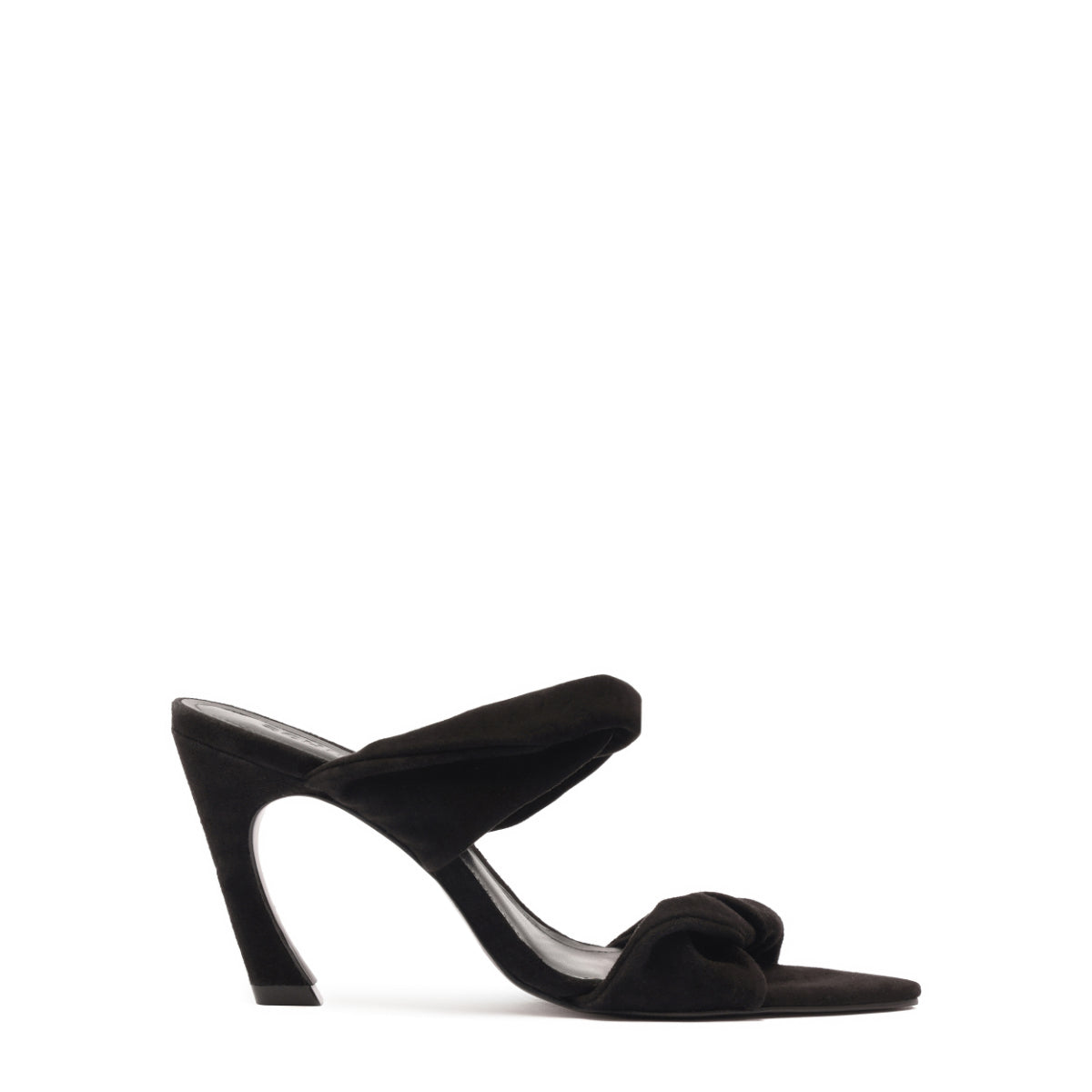 Meline Mule Suede Sandal in Black