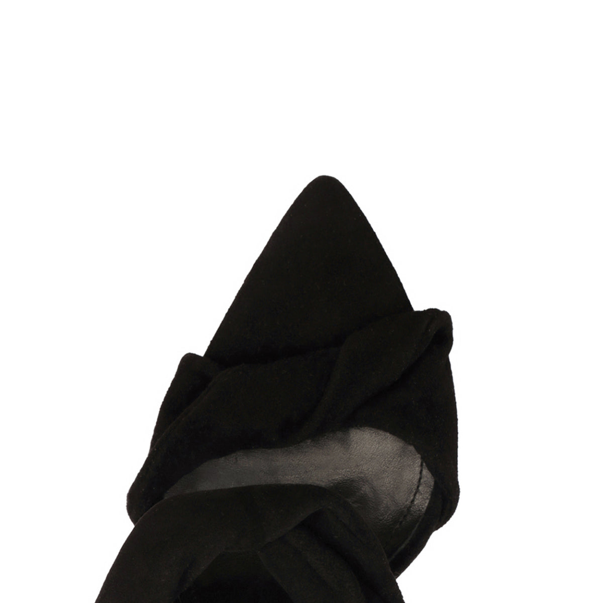 Meline Mule Suede Sandal in Black