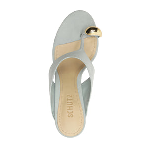 Maisie Nubuck Sandal in Light Azure