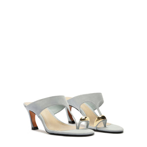 Maisie Nubuck Sandal in Light Azure