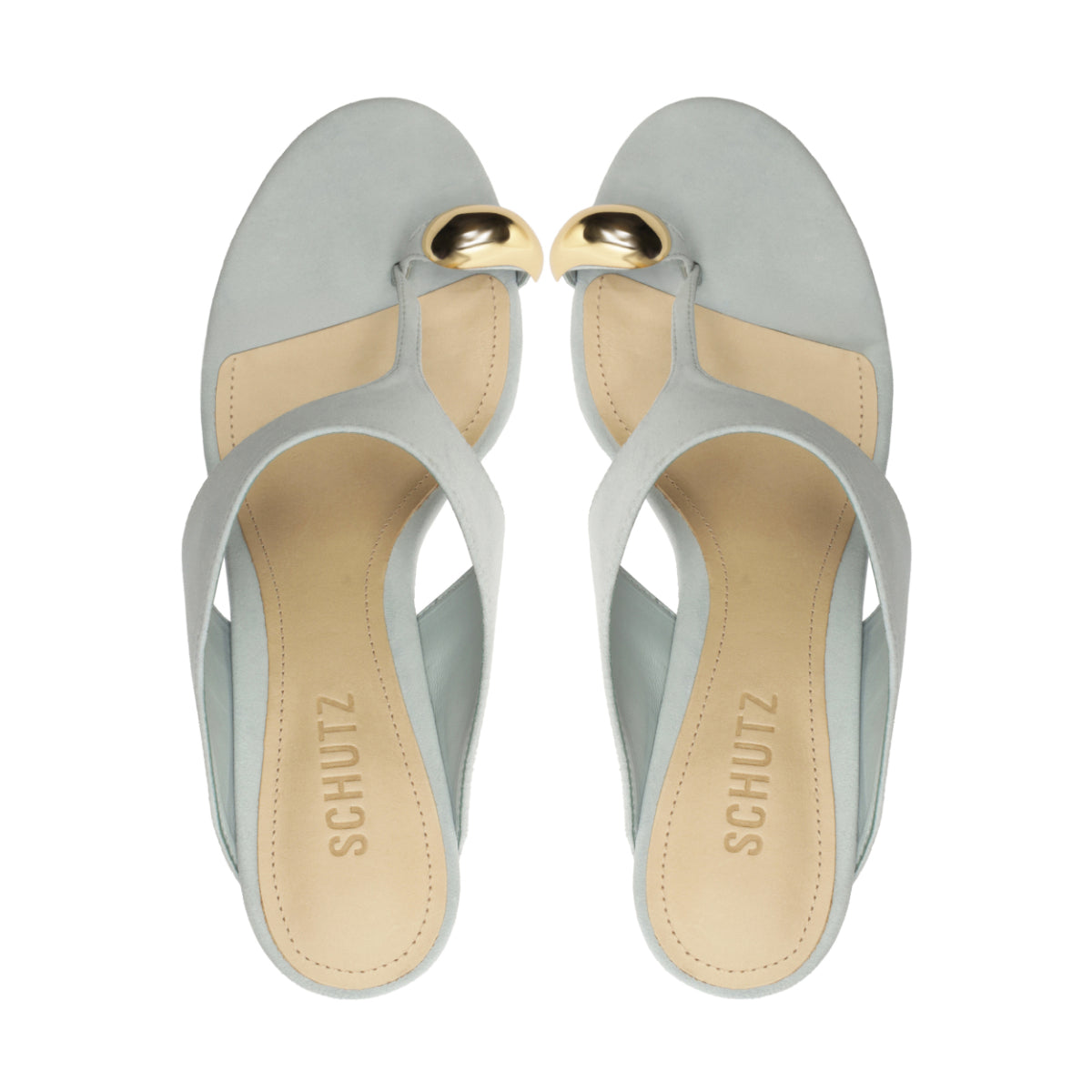 Maisie Nubuck Sandal in Light Azure
