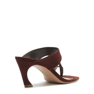 Maisie Nubuck Sandal in Chestnut Brown