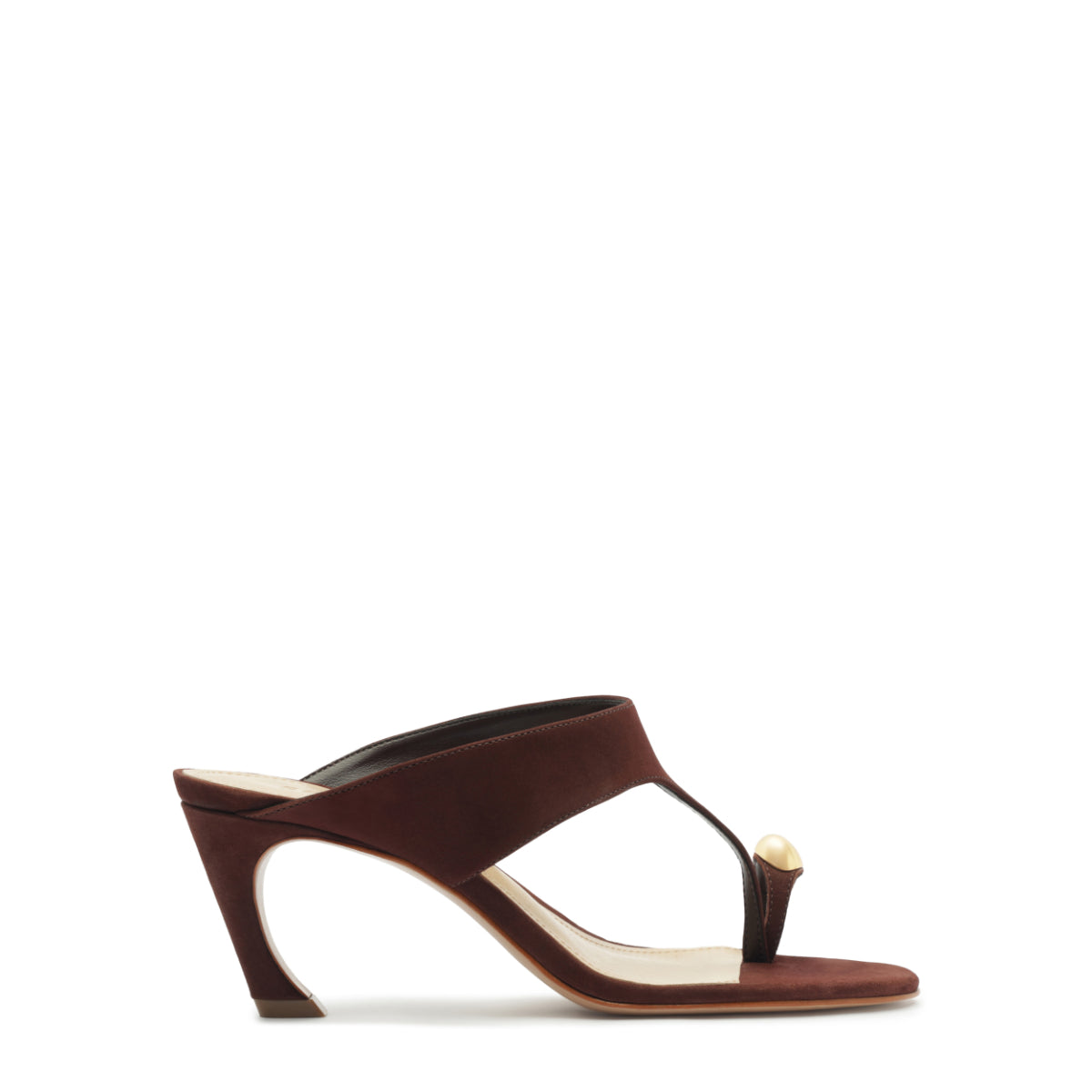 Maisie Nubuck Sandal in Chestnut Brown