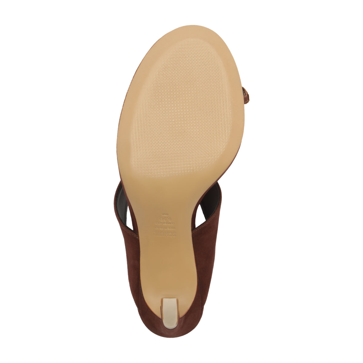 Maisie Nubuck Sandal in Chestnut Brown