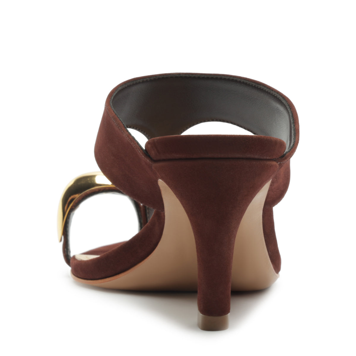 Maisie Nubuck Sandal in Chestnut Brown