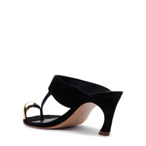 Maisie Nubuck Sandal in Black