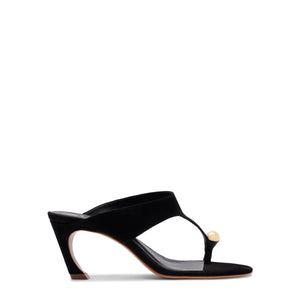 Maisie Nubuck Sandal in Black