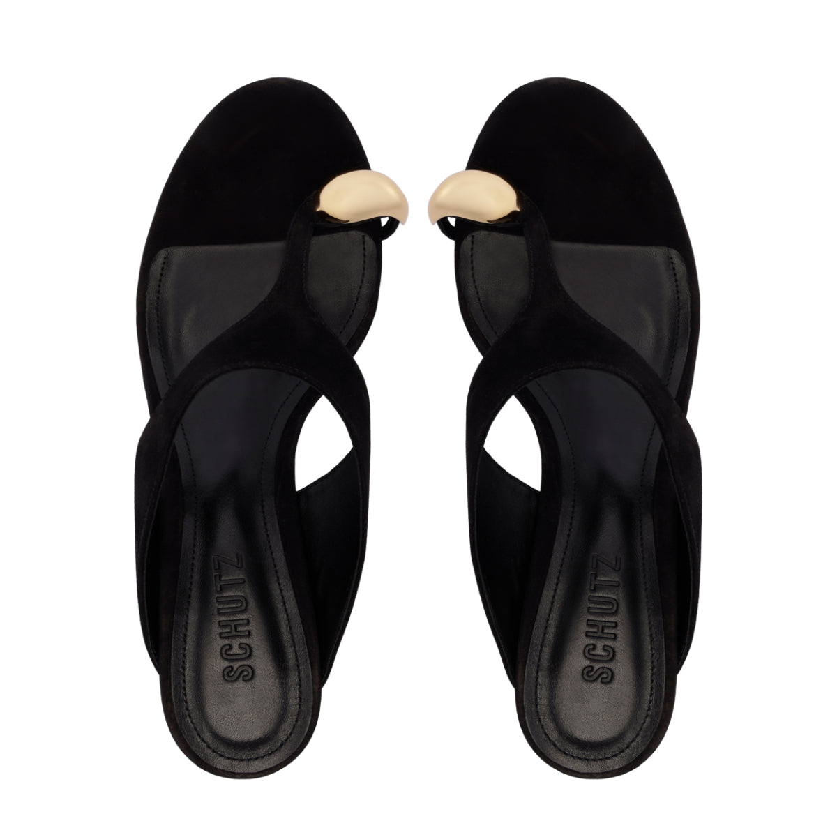 Maisie Nubuck Sandal in Black