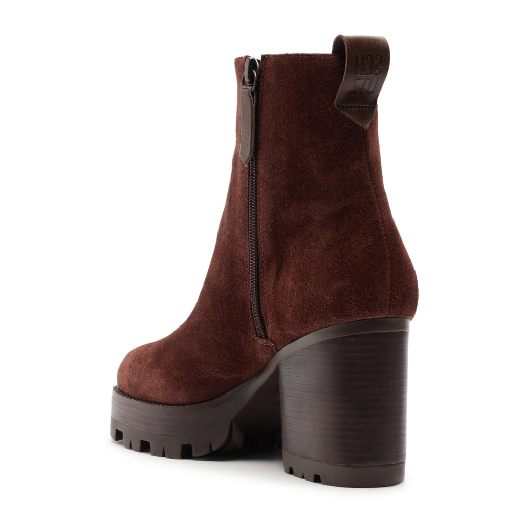 240 Suede Bootie in Root Brown
