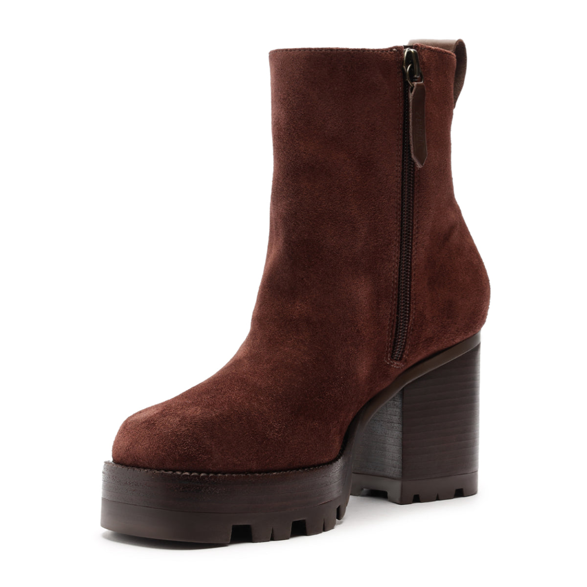 240 Suede Bootie in Root Brown