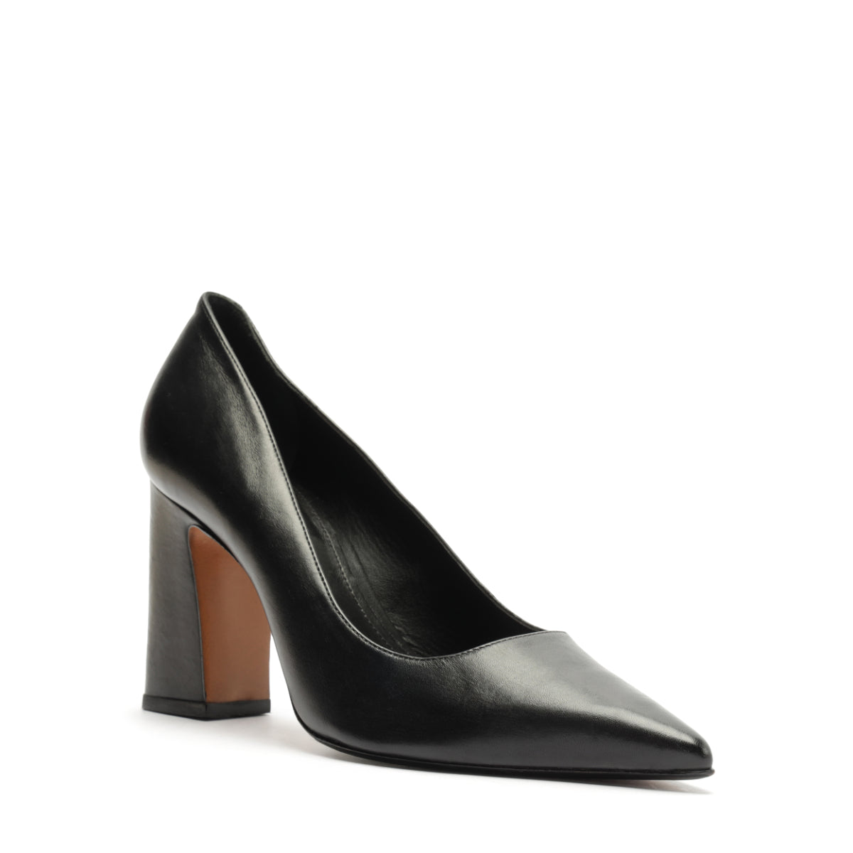 Eleanor Leather Pump in Black