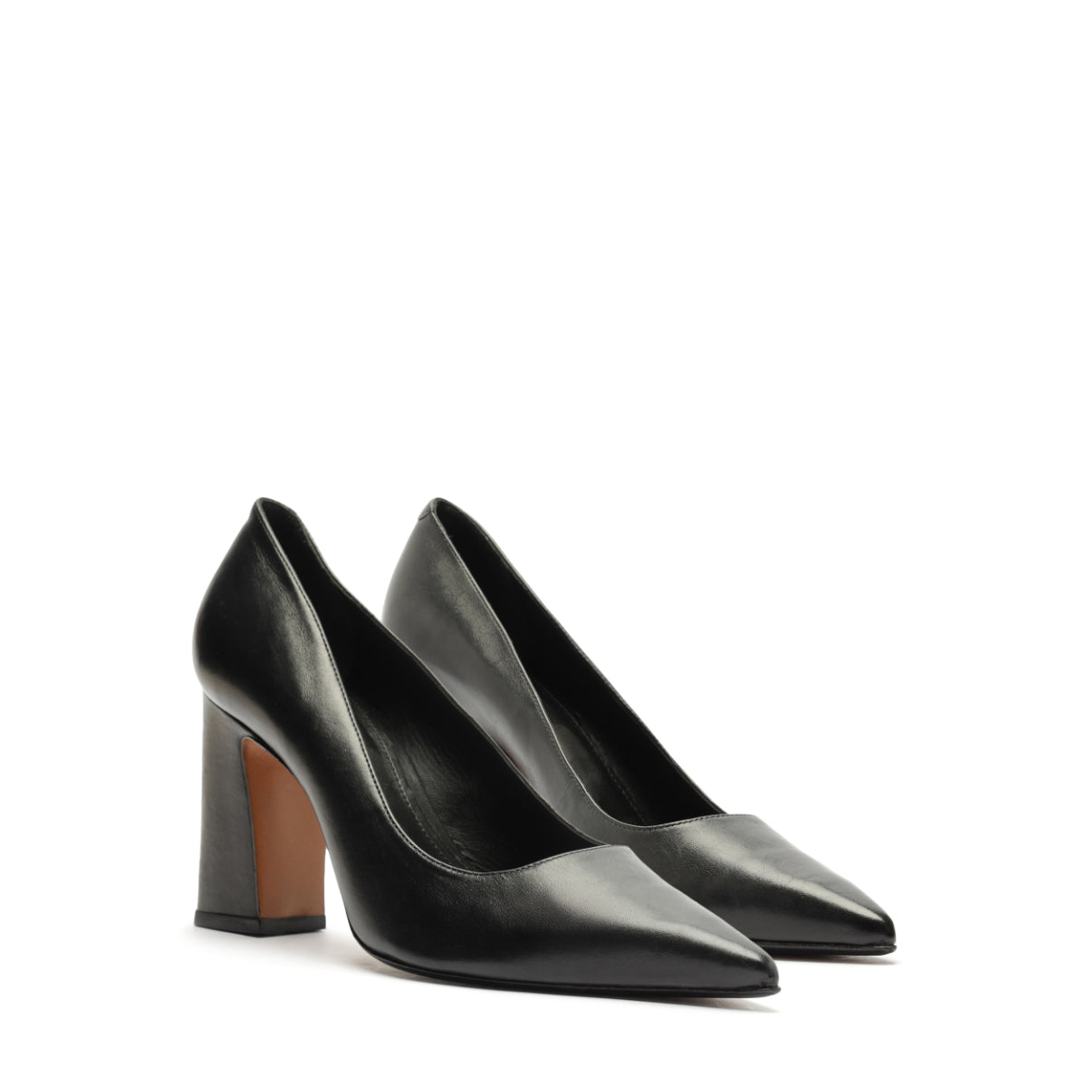 Eleanor Leather Pump in Black