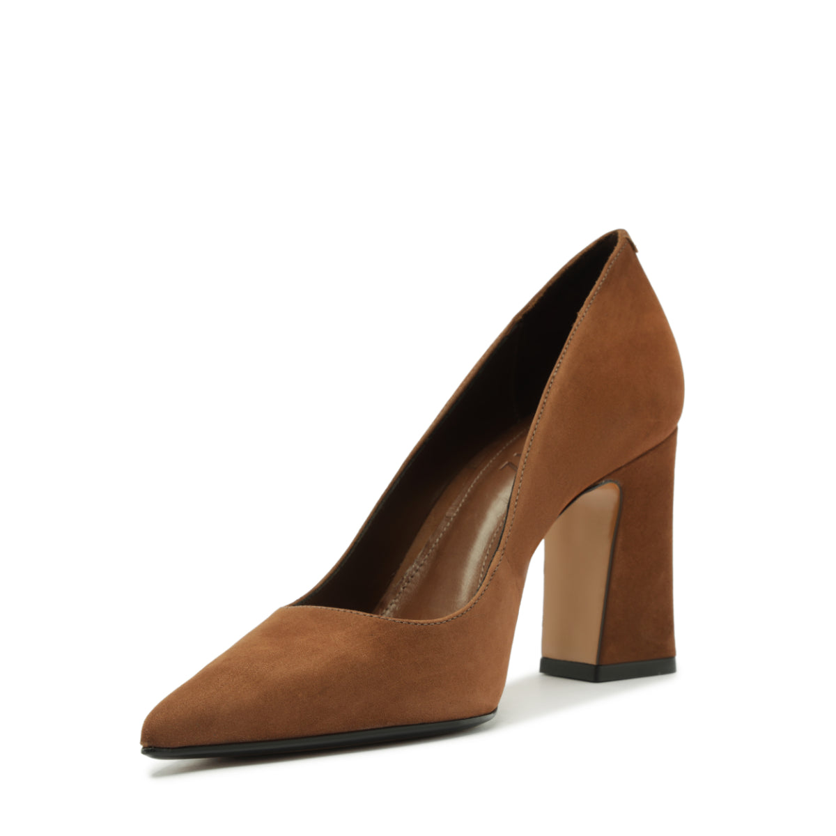 Eleanor Suede Pump in Pecan Brown