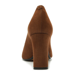 Eleanor Suede Pump in Pecan Brown