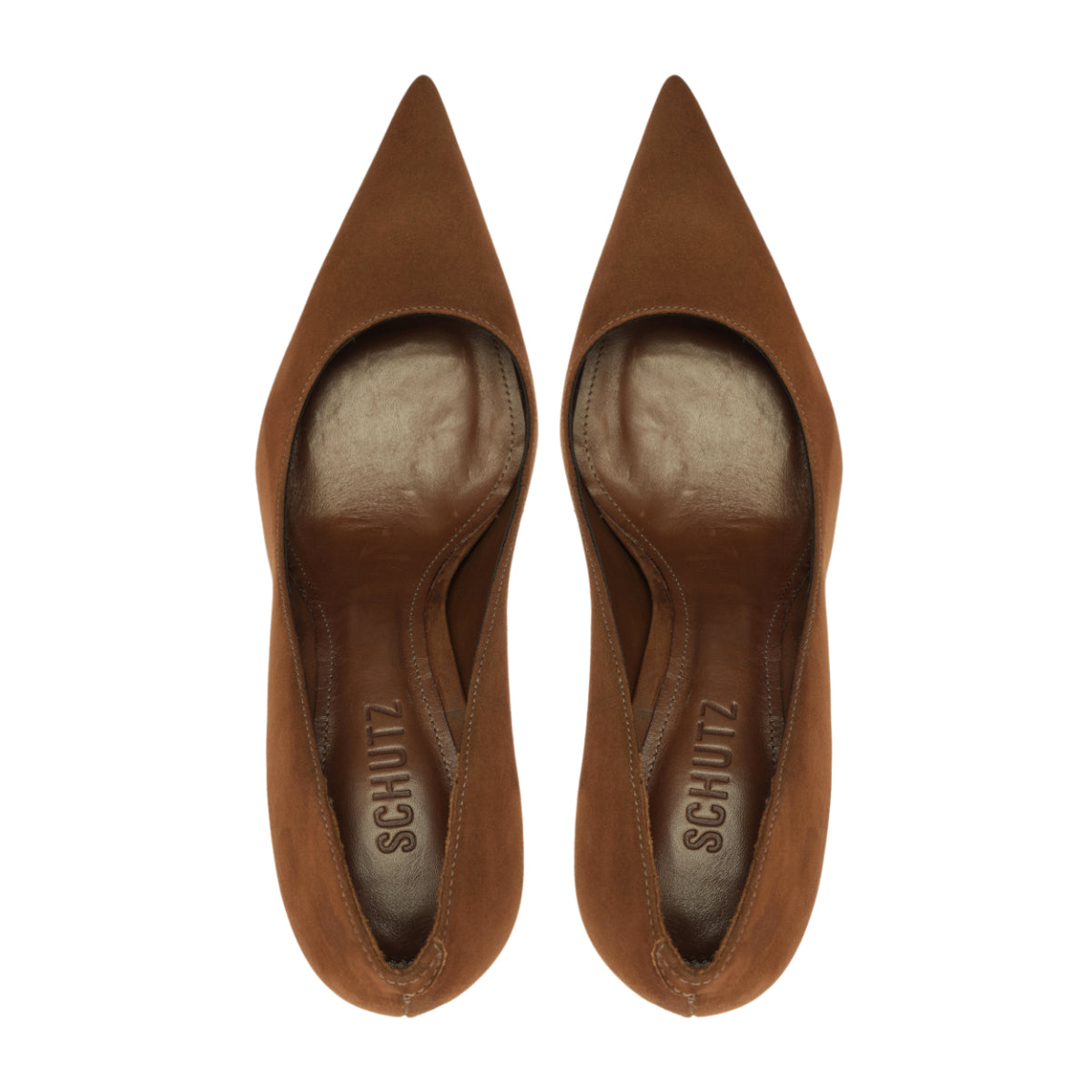 Eleanor Suede Pump in Pecan Brown