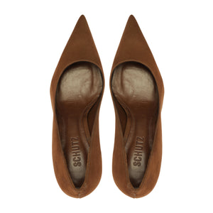 Eleanor Suede Pump in Pecan Brown
