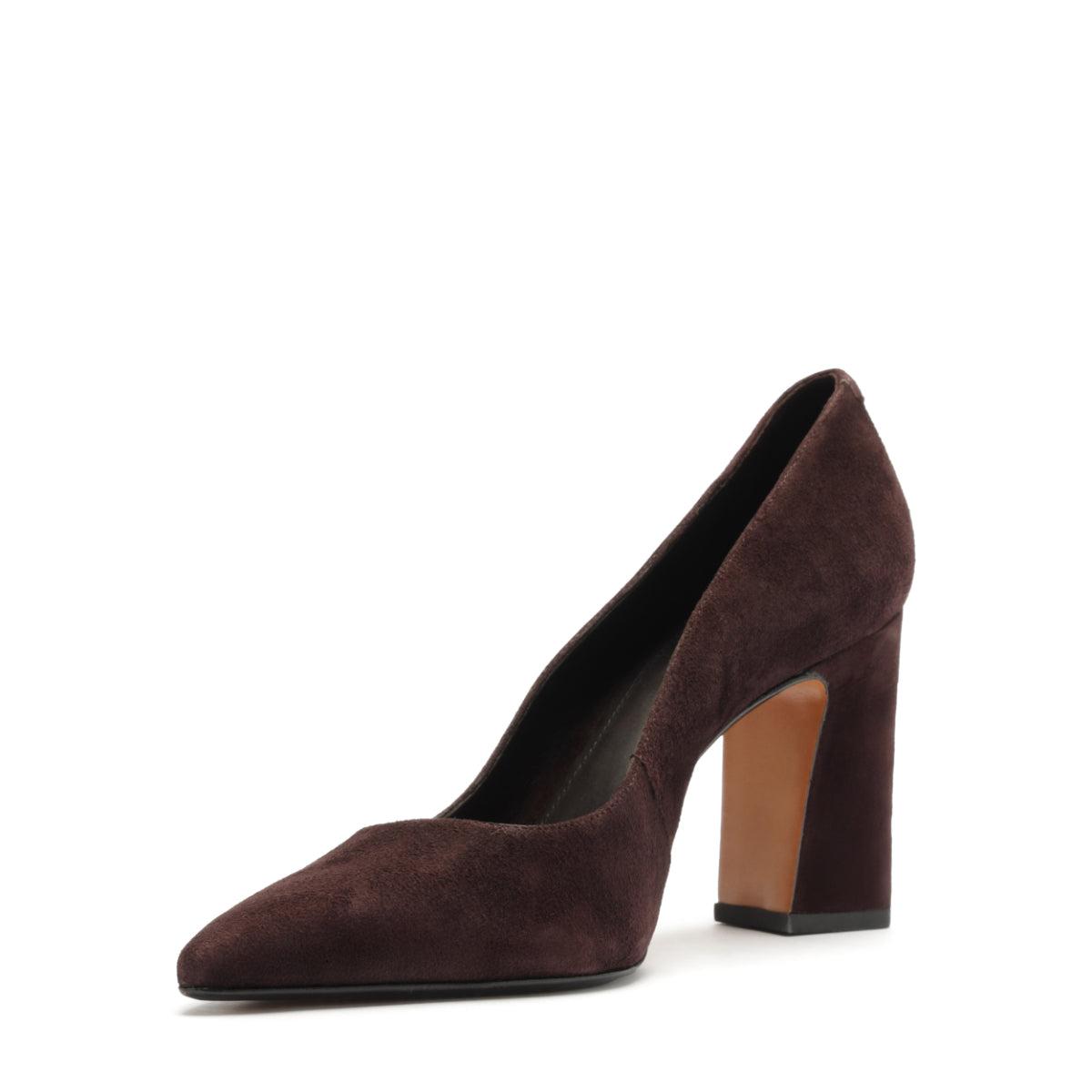 Eleanor Suede Pump in Coffee Bean