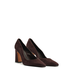 Eleanor Suede Pump in Coffee Bean