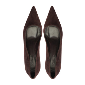 Eleanor Suede Pump in Coffee Bean