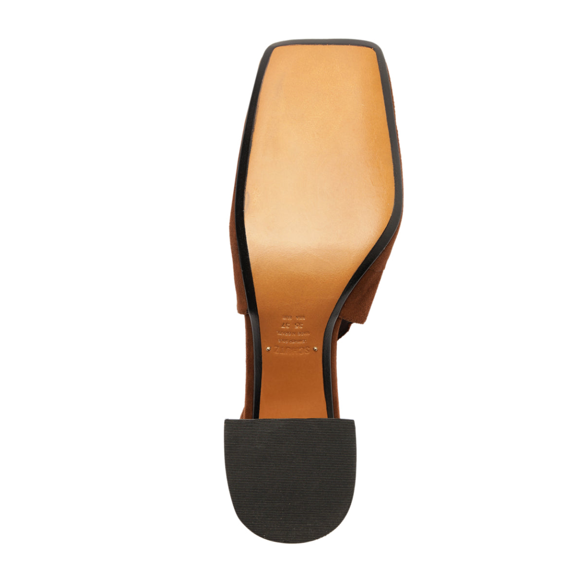 Leia Block Suede Pump in Pecan Brown